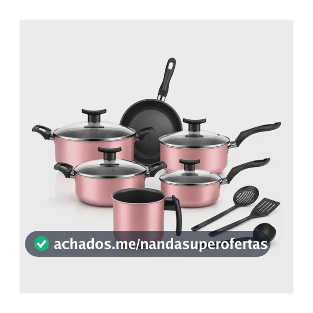 Jogo De Panelas Antiaderente 9 Peças Teflon Várias Cores
