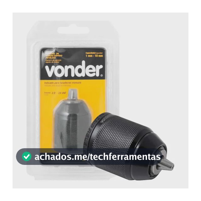Mandril De Aperto Rapido Metálico 3/8 10mm Universal Vonder