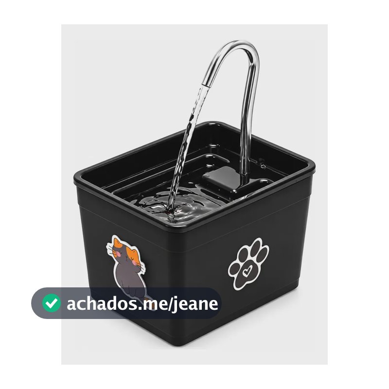 Bebedouro Gato Fonte Agua Gatos e Cães Silencioso Torneira Pet