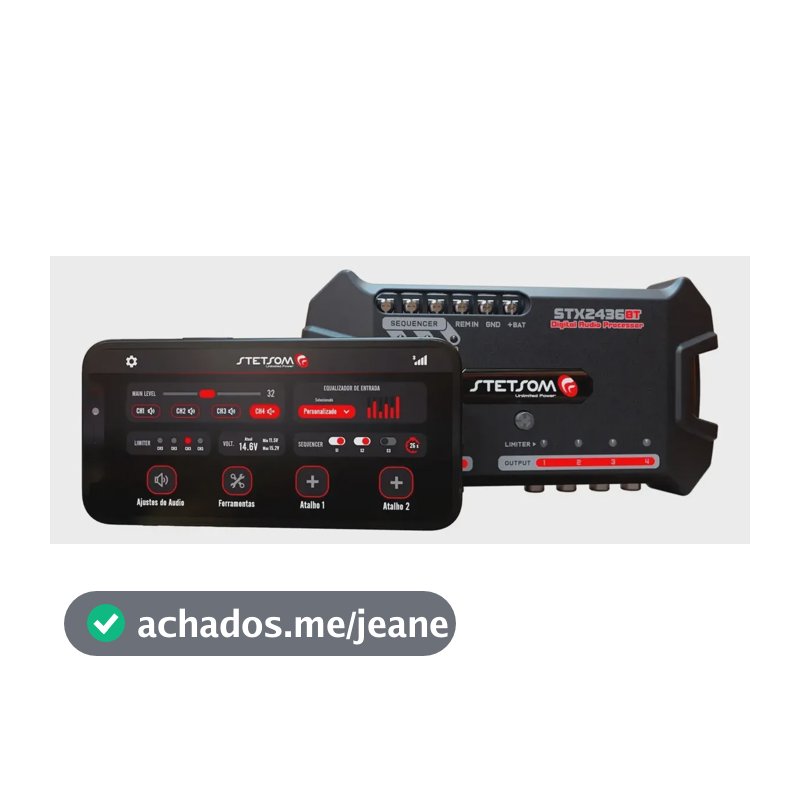 Processador De Áudio Digital Stetsom Stx2436 Bt Bluetooth 12v