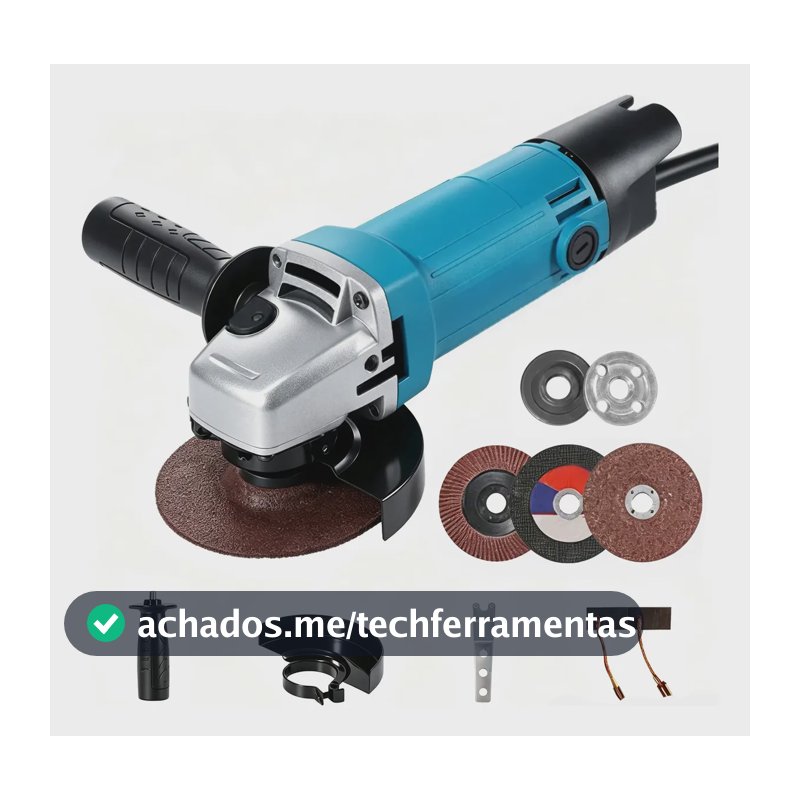 Esmerilhadeira Lixadeira Angular 900w 115mm 11000rpm Eyecool Azul-aço 110v
