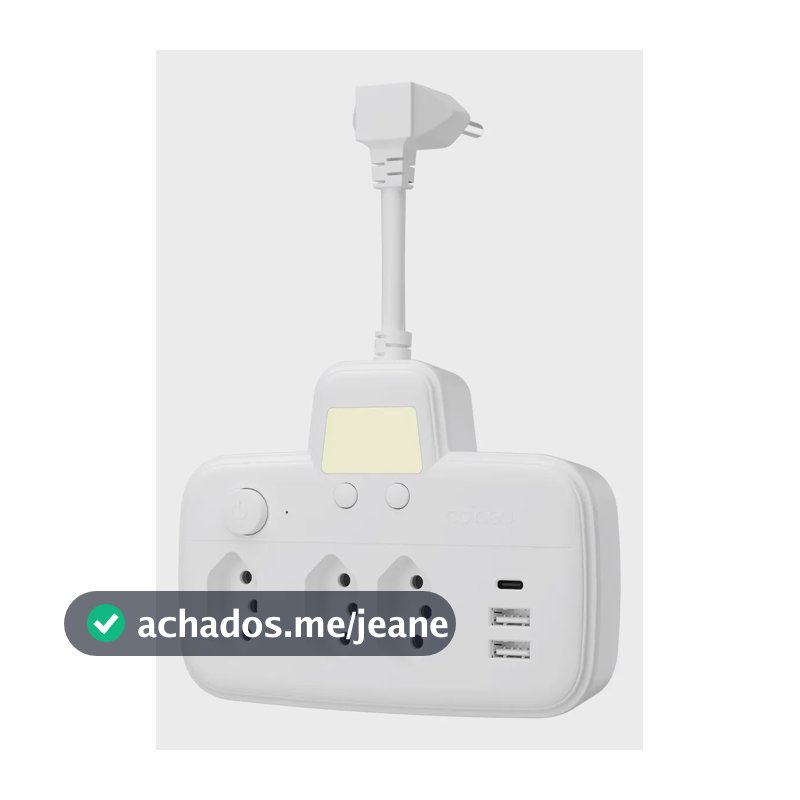 Tomadas Led Extensão Coibeu 3 Tomadas 2 Usb 1pd Bivolt Bivolt