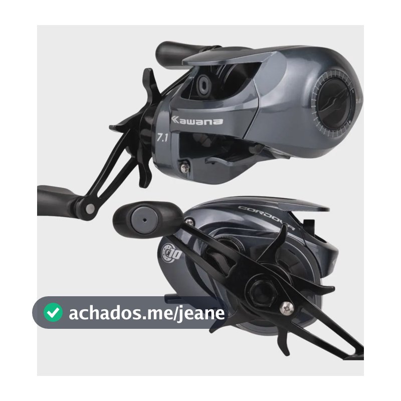 Carretilha Kawana Cordova Bg Drag 9k Manivela Esquerda Cinza-escuro Esquerdo