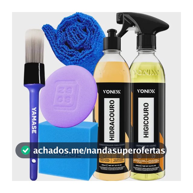 Kit Limpeza Hidratação Couro Vonixx Limpa E Hidrata + Pincel