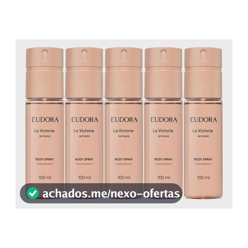 Kit 5 Desodorantes Body Spray La Victorie Intense 100ml Cada