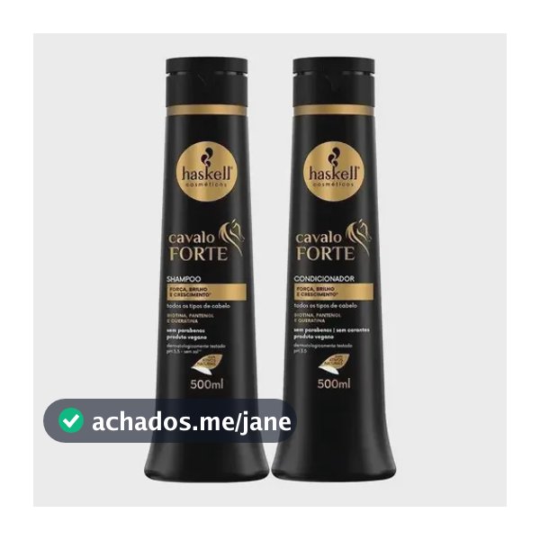 Kit Haskell Shampoo Condicionador Cavalo Forte 500ml