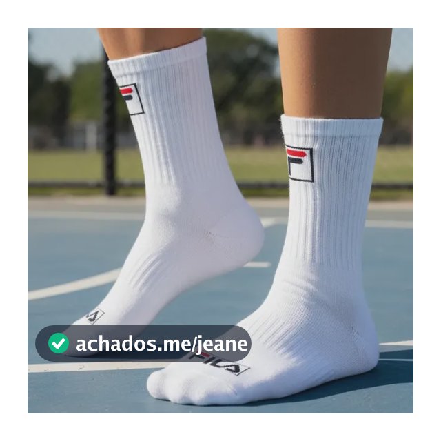 Kit 9 Pares Meias Fila Cano Alto Masculina Algodão Original