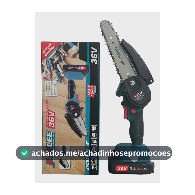 Motosserra Eletrica 36v Bateria Portátil 4 Com 6 Polegada C Preto 127/220v