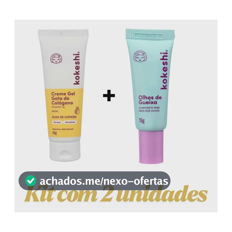 Kit 2 Produtos Kokeshi: Gotas De Colágeno E Olhos De Gueixa