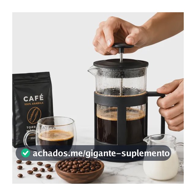 Cafeteira Prensa Francesa De Vidro Borossilicato 600ml Potistore Aço Inox Leite Cremoso Cremeira Capuccino Chá Café Profissional Única