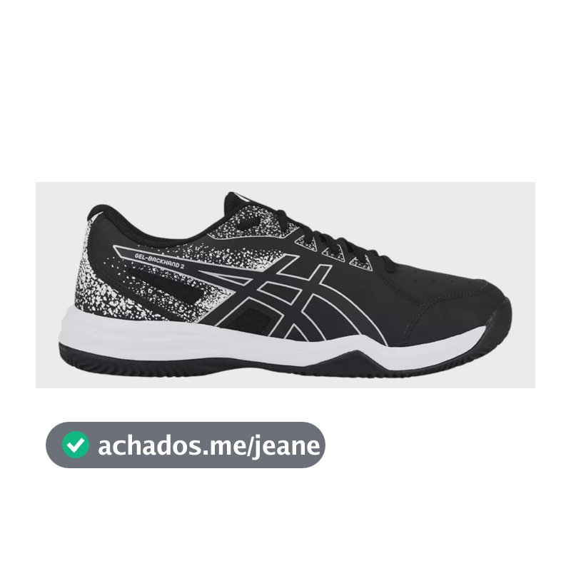 Tênis Asics Gel-backhand 2 Clay Court Masculino Preto Liso 41 Br