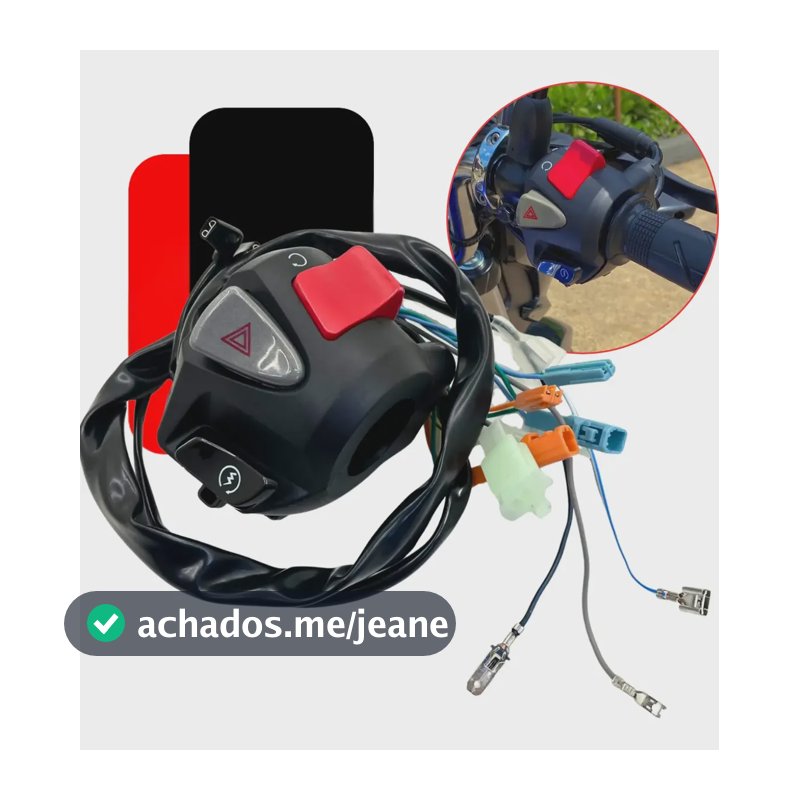 Punho Interruptor De Partida Pisca Alerta Cb500 Cg Titan 160