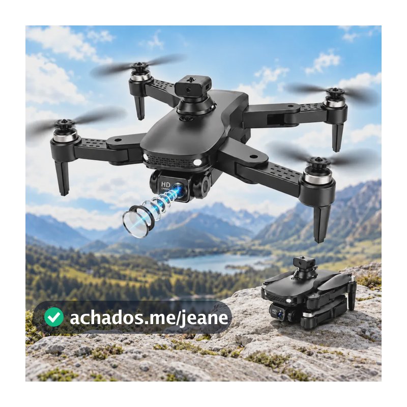Drone Gx Cuco Blue 4K Dobrável Com Câmera, FPV e Desvio de Obstáculos