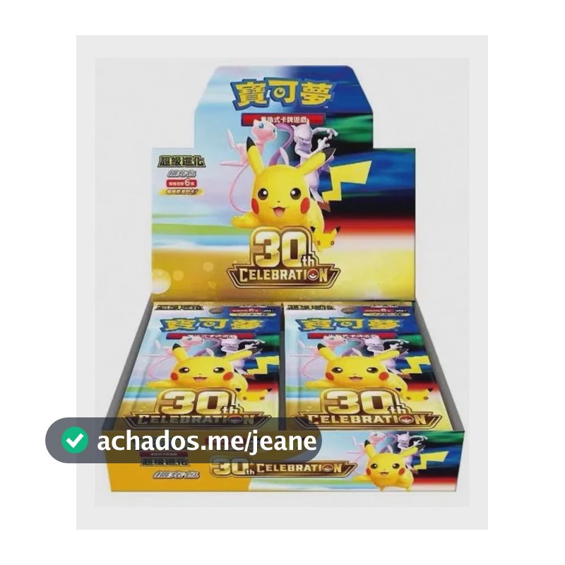 Booster Box 30 Anos Pokemon Celebrações Caixa 20 Pacotes Tcg Chinês