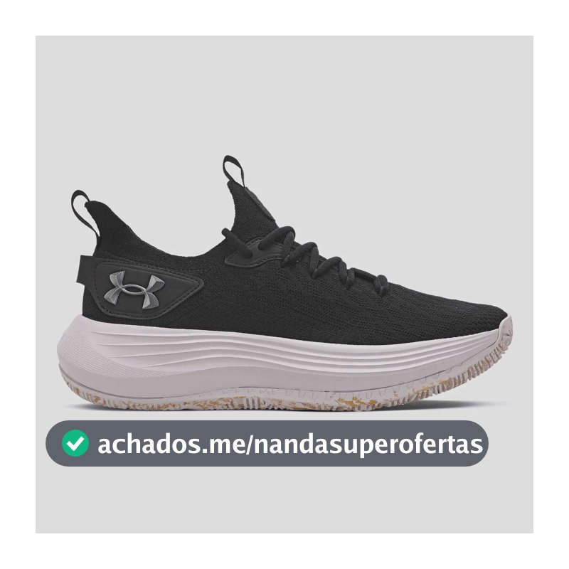 Tênis Masculino Hooper Under Armour Black/white/metpewter Liso 40
