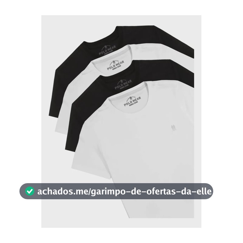 Kit 4 Camisetas Masculinas Polo Wear Sortido Sortido Gg Liso