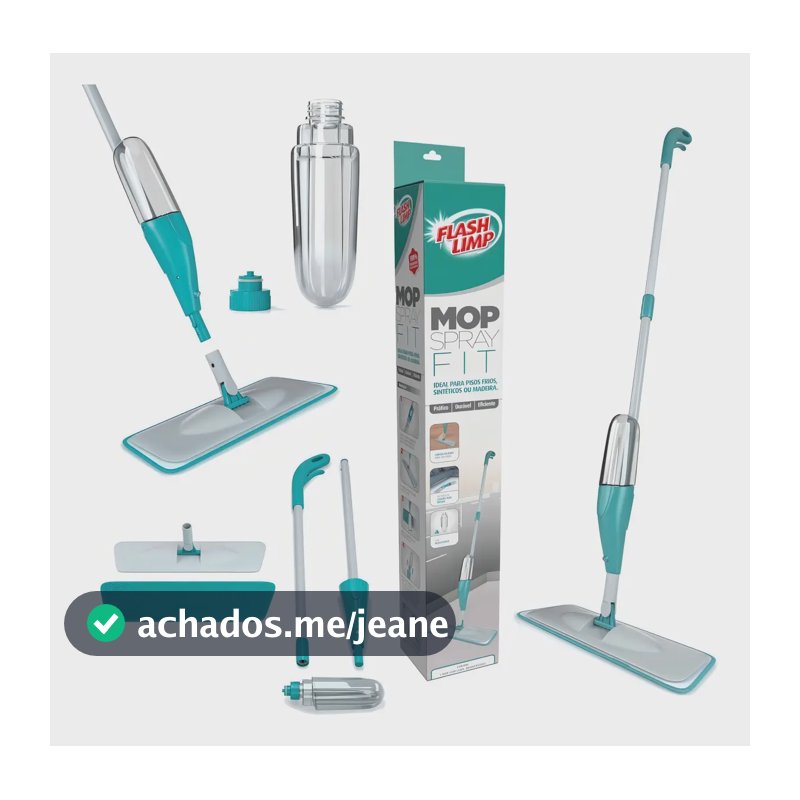 Rodo Mop Spray Flash Limp Fit C/ Microfibra Lavável Mop0556