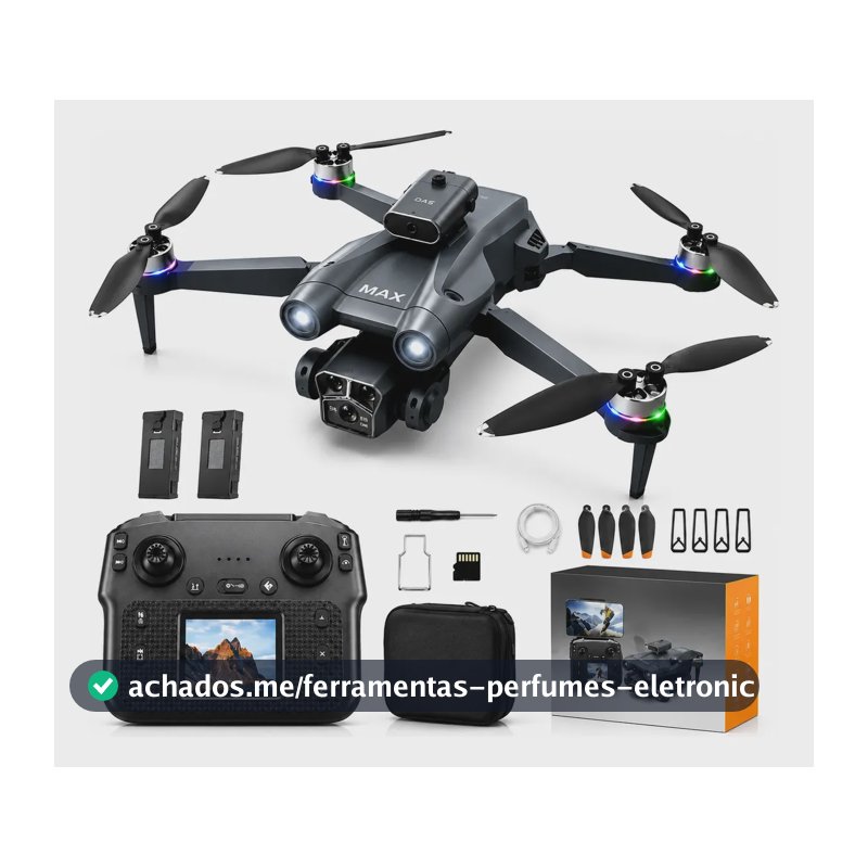 Drone Y3 Ultra M3 Max 4k Com Câmera Perfeito Iniciantes Cinza Escuro Drone Tela Premium Longa Duração 2 Baterias Motor Brushless