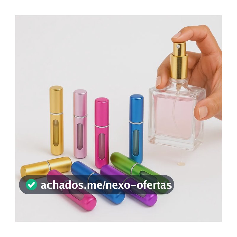 Porta Perfume Borrifador Portátil 5ml Recarregável