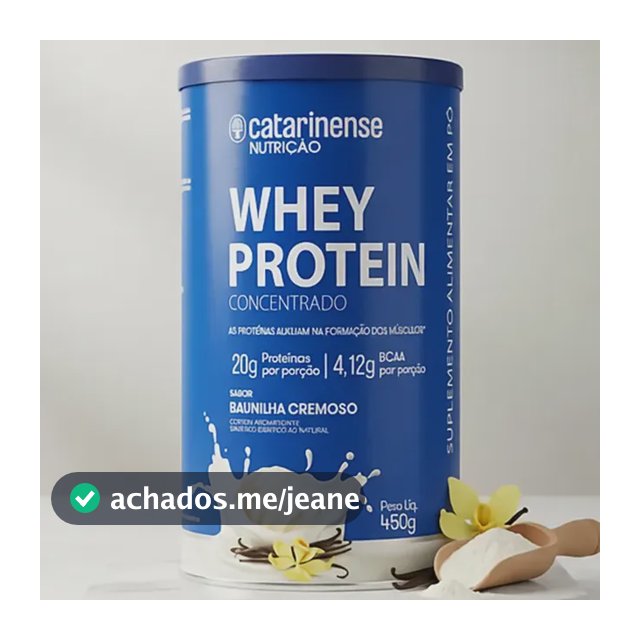 Whey Protein Concentrado Catarinense Bcaa Aminoácidos Sabor Baunilha (450g)