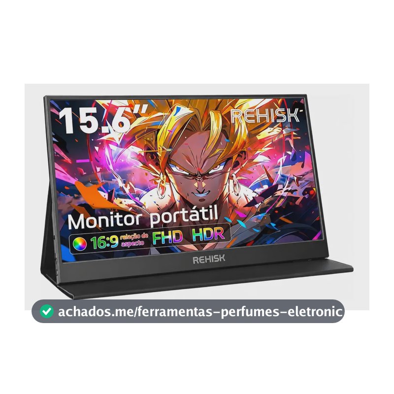Monitor Portátil 15.6 Ips Full Hd Usb-c Hdmi Segunda Tela Preto 127/220v