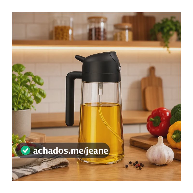 Borrifador E Dosador 2 Em 1 Spray Azeite Óleo Vinagre 410ml Cores Sortidas