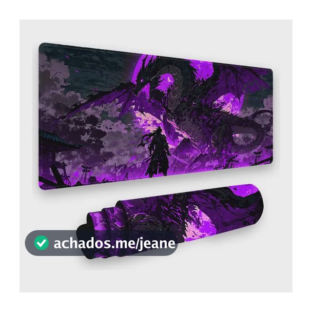 Mouse Pad Gamer Profissional  Dragão Samurai Premium 70x30