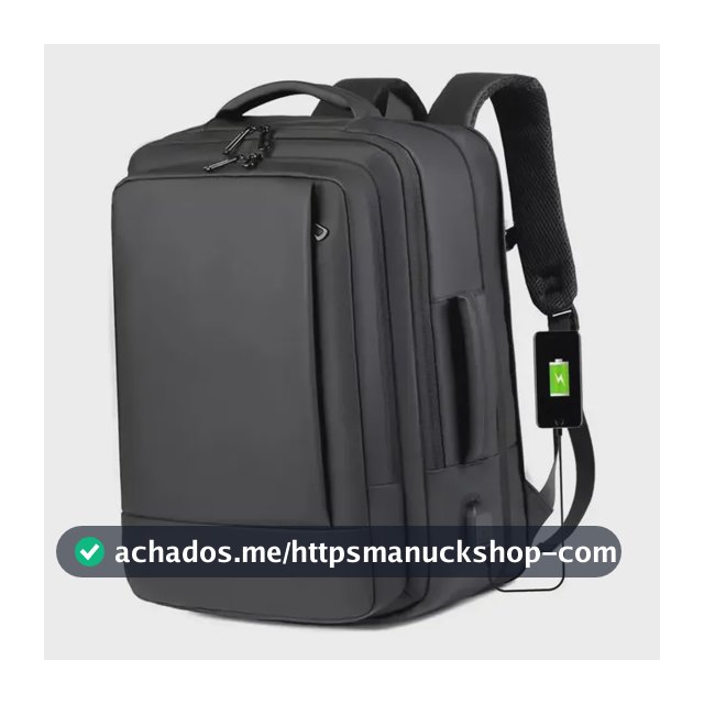 Mochila jiesipote-9242 À Prova D'água Reforçada Expansível Cor Preto