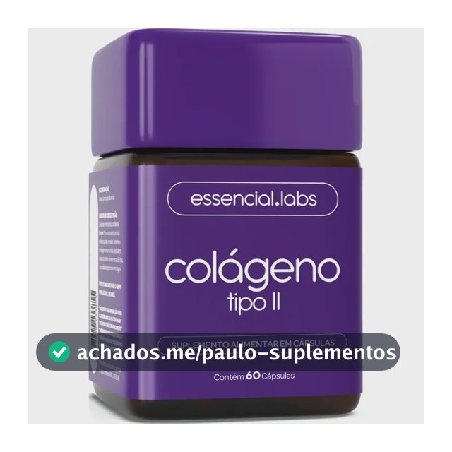 COLÁGENO TIPO 2 com 45mg - Fórmula Exclusiva com Máxima Concentração e Biodisponibilidade - 60 Cápsulas