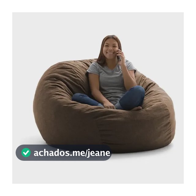Capa Puff Gigante Sem  Enchimento 100x50 Pufe Suede