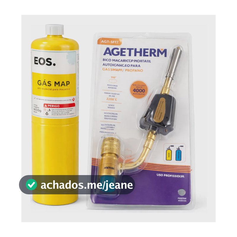 Maçarico Portatil Automatico Turbo Agetherm + 1 Carga Mapp
