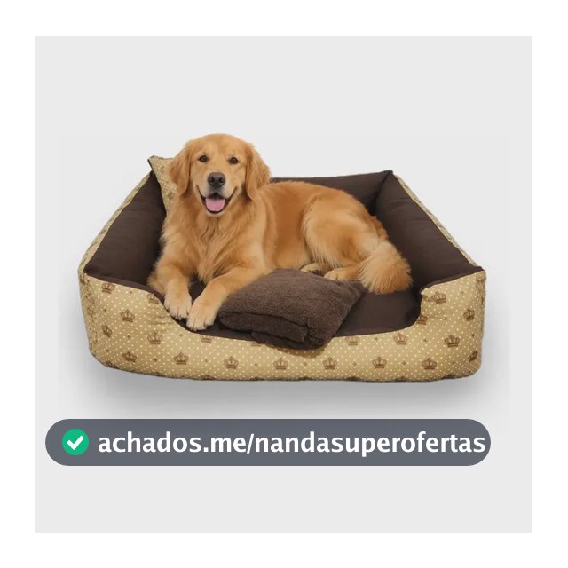 Cama Berço Grande 70x70 Gv Enxovais Caminhas Pet Marrom com Manta e Travesseiro