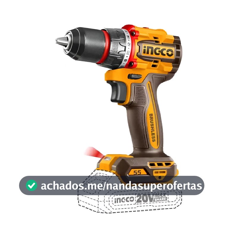 Parafusadeira E Furadeira P20S 20v 1x 2ah Cdli205582-9 Ingco