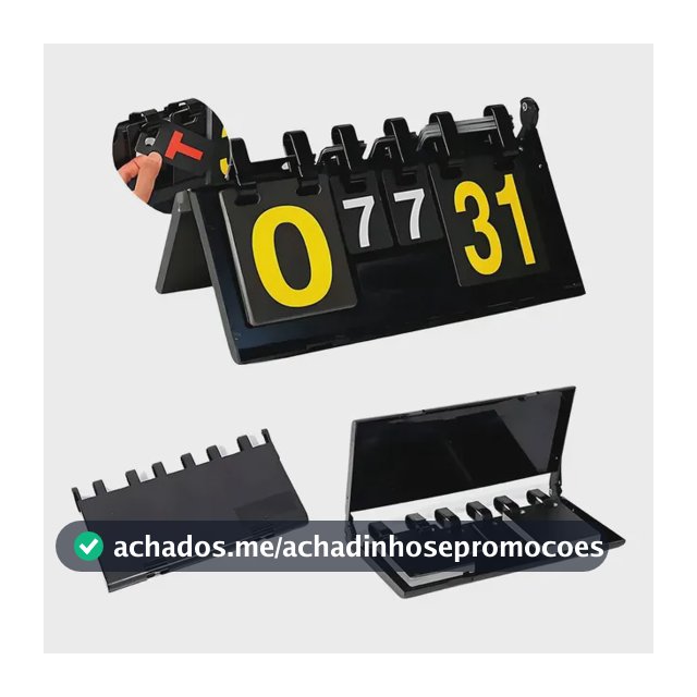 Placar De Mesa Contador De Pontos Manual Portátil Dobrável Preto An (anatômico)