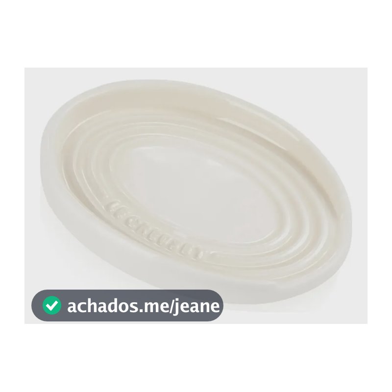 Descanso Oval De Colher De Cerâmica Meringue Le Creuset Bege