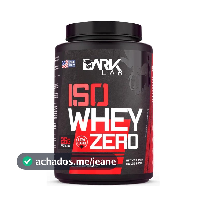 Whey Isolado Zero Carb 900g Morango - Dark Lab (Low Carb)