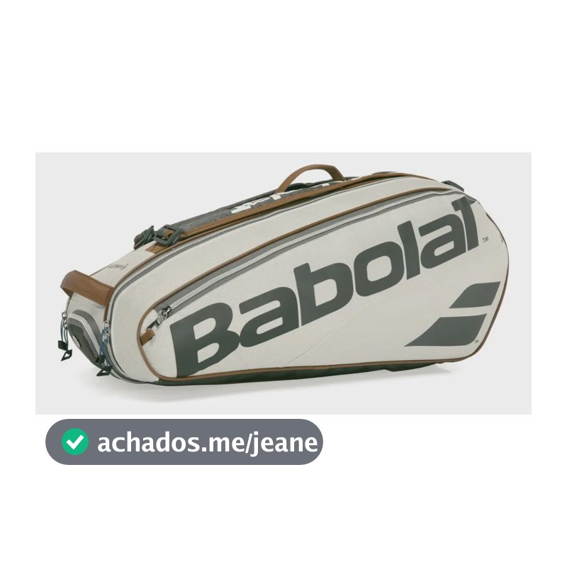 Raqueteira Babolat Wimbledon X6 Cinza E Marrom
