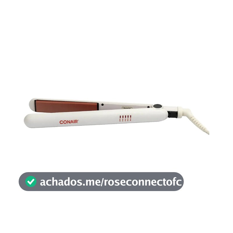 Prancha De Cabelo Conair Double Ceramic Óleo De Coco Bivolt Branco