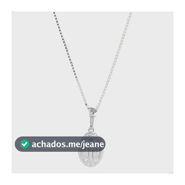 Colar Cordão Nossa Senhora Das Graças Pequeno Em Prata 925