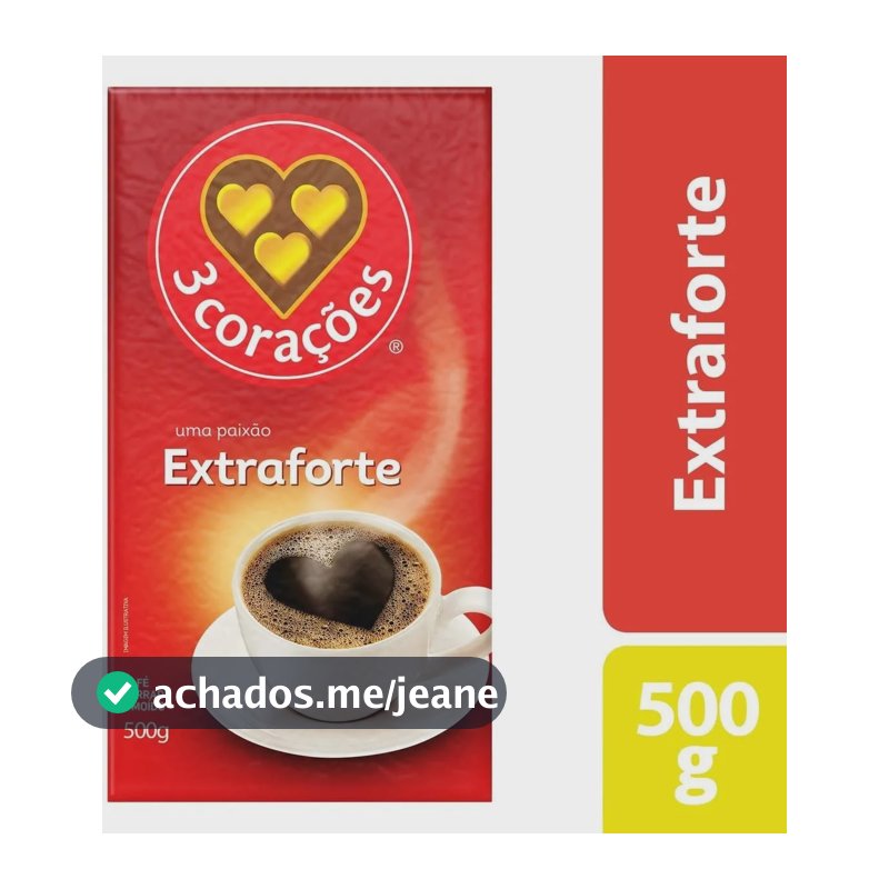 Café Torrado e Moído a Vácuo Extraforte Pacote 500g 3 Corações