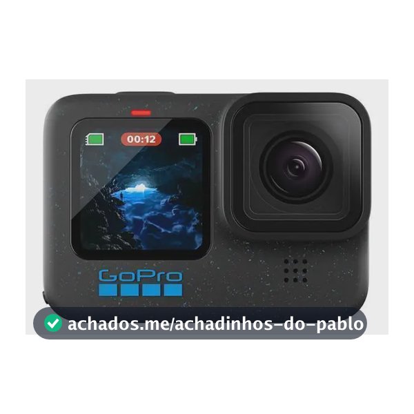 GoPro HERO12 Black - Câmera de ação 5.3k60, 27MP, à Prova d'água 10m, Preto