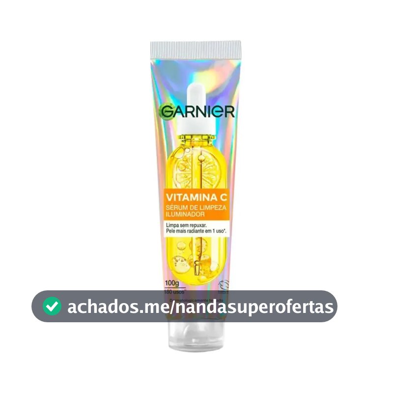 Garnier Sérum de Limpeza Facial Iluminador com Vitamina C, Antimarcas, Pele normal a oleosa, Serumnete 100G