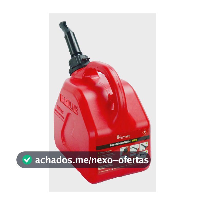 Galão Tanque Combustível Gasolina 5 Litros C/ Bico Wolf-flow