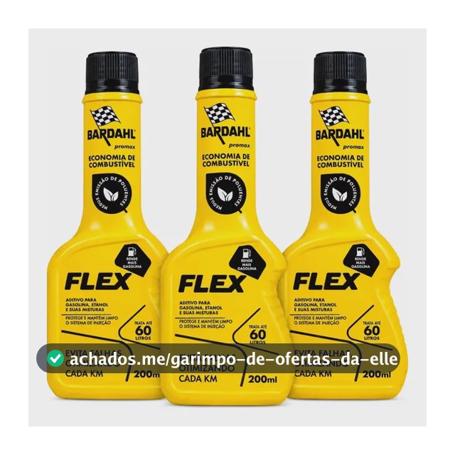 3 Bardahl Flex Amarelo 200ml Aditivo Para Combustível