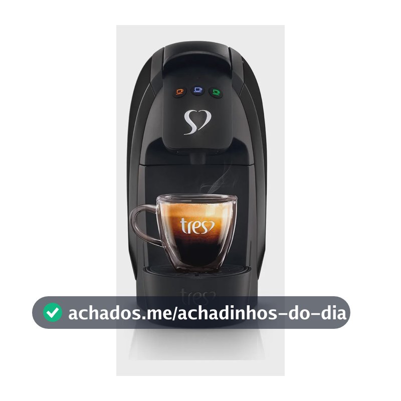 Cafeteira Espresso Luna Preta - TRES 3 Corações