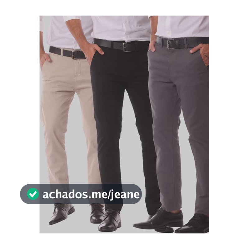 Kit 3 Calça Masculina Sarja Slim Alfaitaria Esporte Fino Preto-bege-chumbo 44