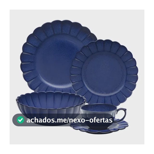 Aparelho De Jantar 20pç Amor Perfeito Flora Oxford Porcelana