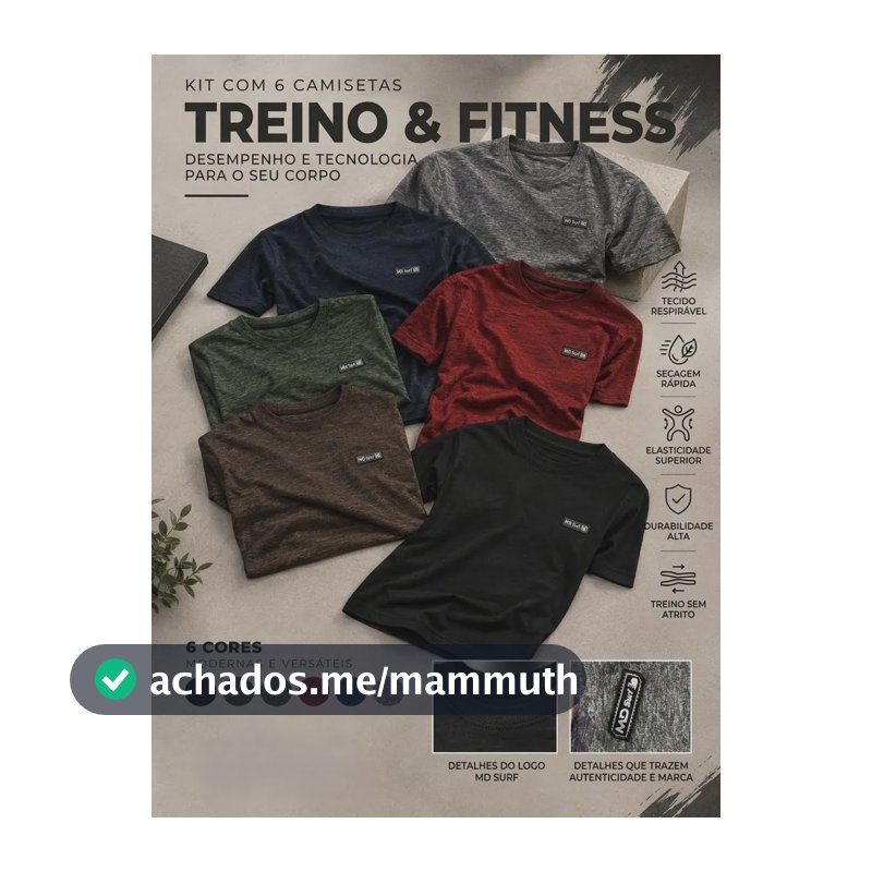 Kit 6 Camisetas Masculina Academia Dry Fit Malha Fria Treino 1 De Cada Cor Camuflado Gg