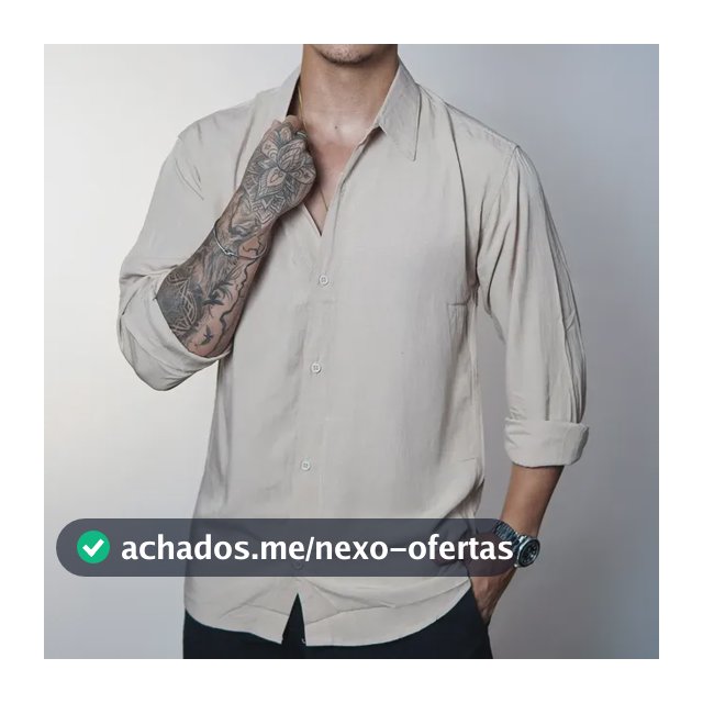 Camisa Linho Manga Longa Viscolinho Praia Casual Old Money
