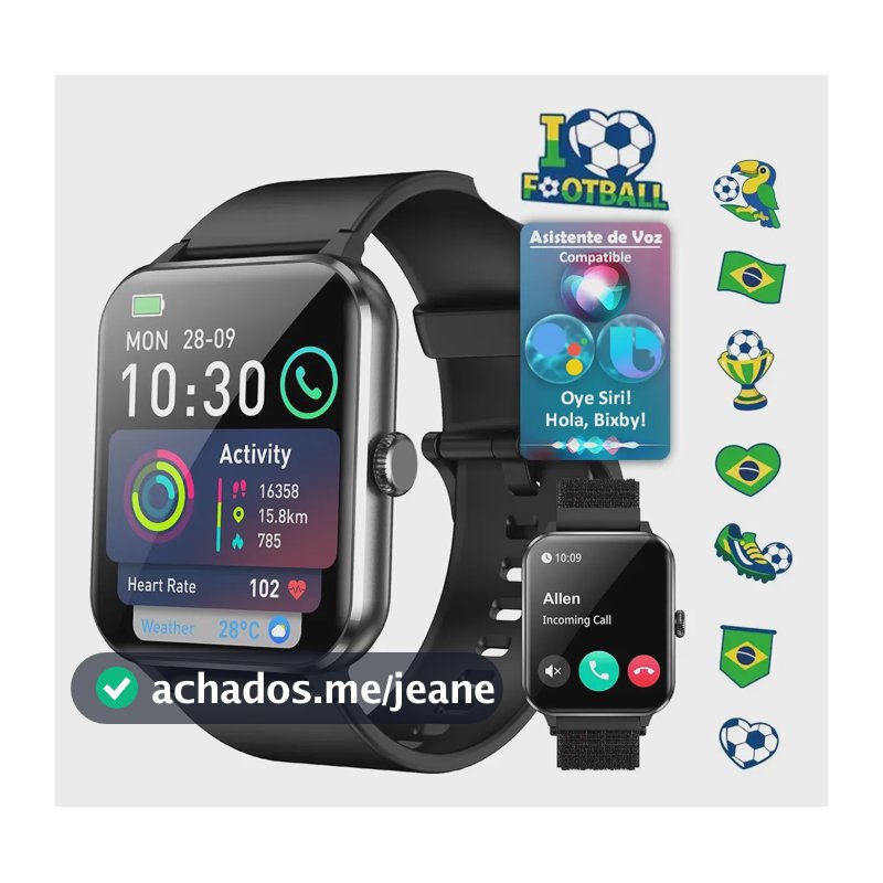Relógio Inteligente Smartwatch Blackview R50 Gps 10m/ip68 Preto